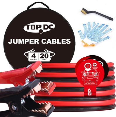 4 Gauge 20 Feet Jumper Cables with Tools