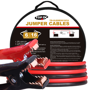 6GA x 16Ft 100% Copper Battery Jumper Cables