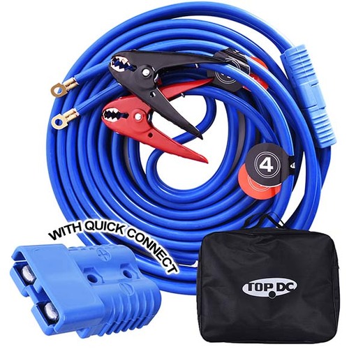 1GA x 25Ft CPA Battery Jumper Cables with Quick Plug