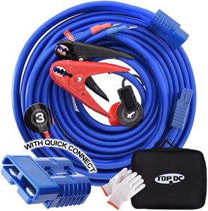 1GA x 30Ft CPA Battery Jumper Cables with Quick Plug