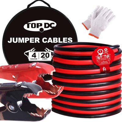 Pure Copper 4 Gauge 20 Feet Jumper Cables
